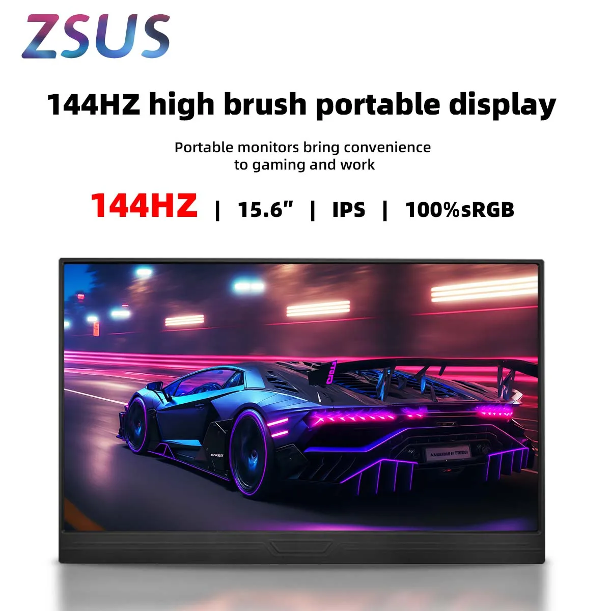 

Monitor 144HZ 15.6-Inch Laptop 100%sRGB 1920*1080 Portable Display For XBox PS4 Ps5 Pc Portables Phone PC Extension Switch