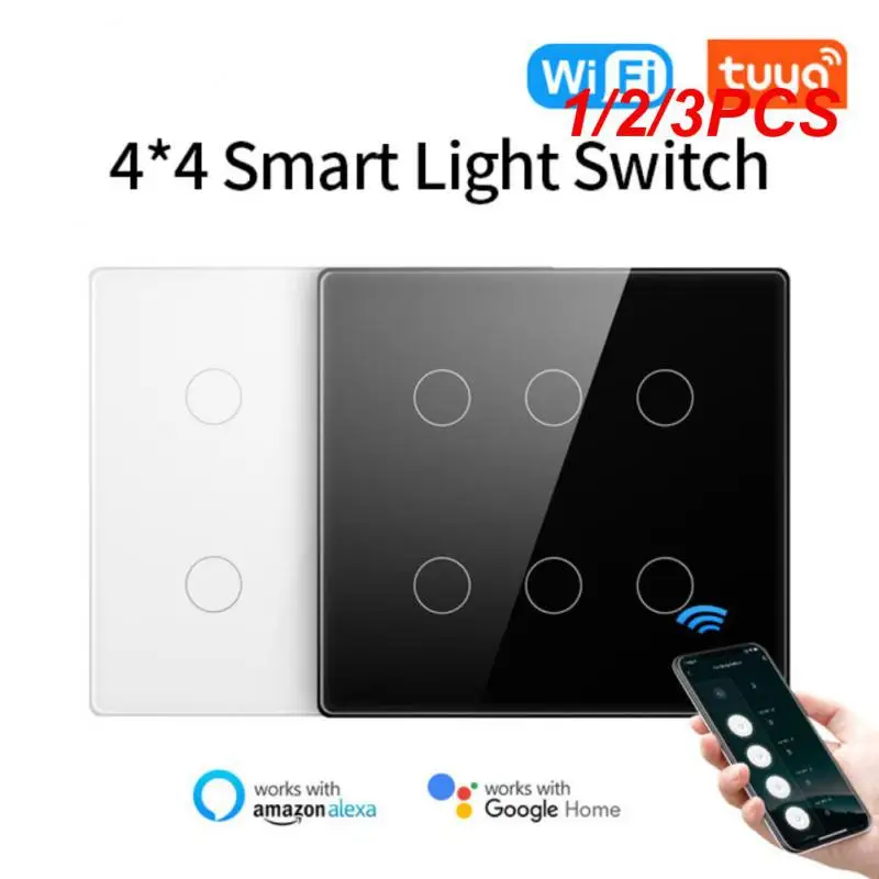 

1/2/3PCS Tuya Brazil WiFi Light Wall Switch,Touch-Sensor Smart Interruptor 4/6 Gang ,Work with Alexa, Home