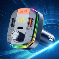 new car mp3 bluetooth fm transmitter bluetooth player colorful atmosphere breathing light qc3 0 fast charge pd version