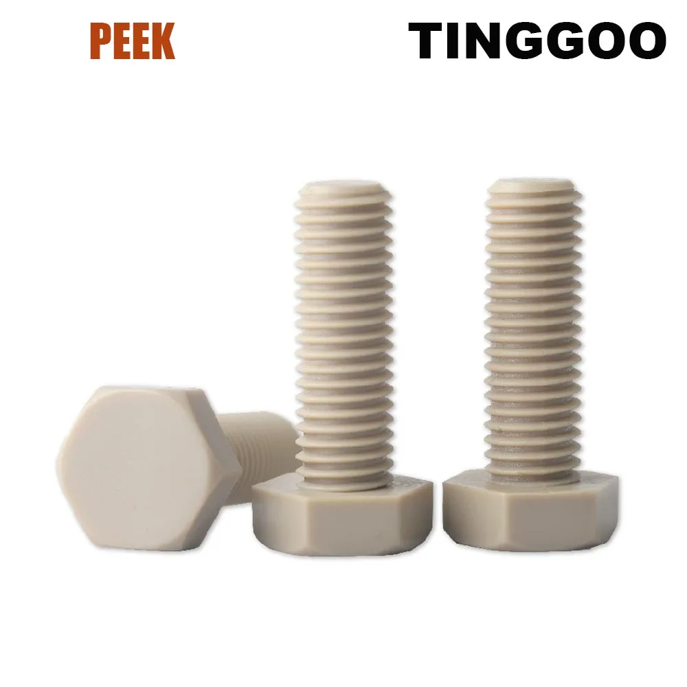 TINGGOO Термостойкие шестигранные болты PEEK М3-М12