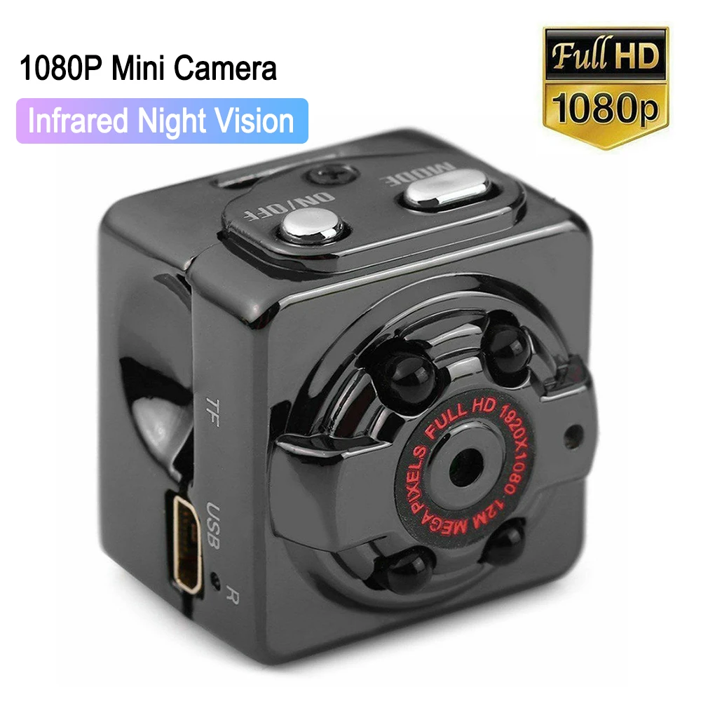 

1080P Mini Camera Infrared Night Vision HD Recorder Camcorder Motion Detection Built-in Lithium Battery for Outdoor Camping