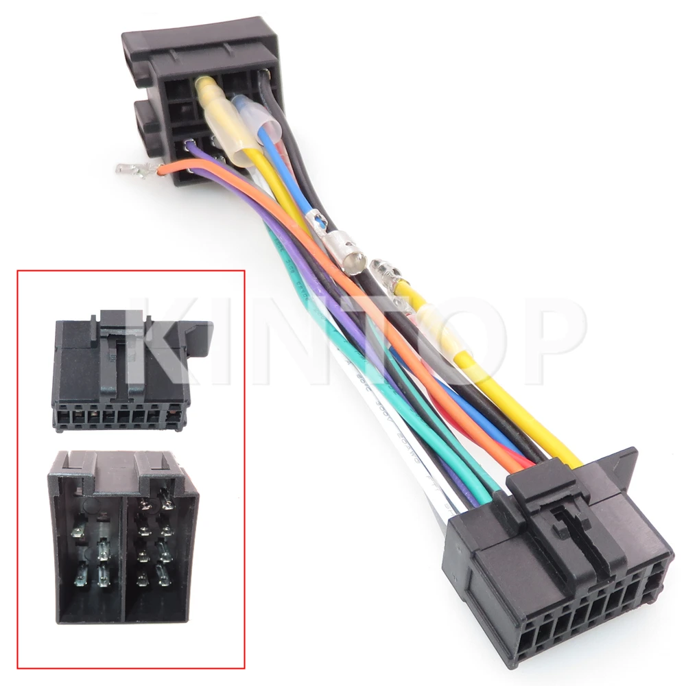 Iso Connector Kit Auto Stereo Wiring Harness Adapter Plug Fo