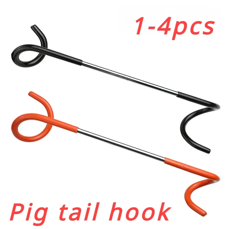 

1-4 Pcs Stainless Steel Light Stand Holder Hooks Portable Tent Pole Lamp Hanger Hunting Fishing Lantern Hanger Outdoor Accessory