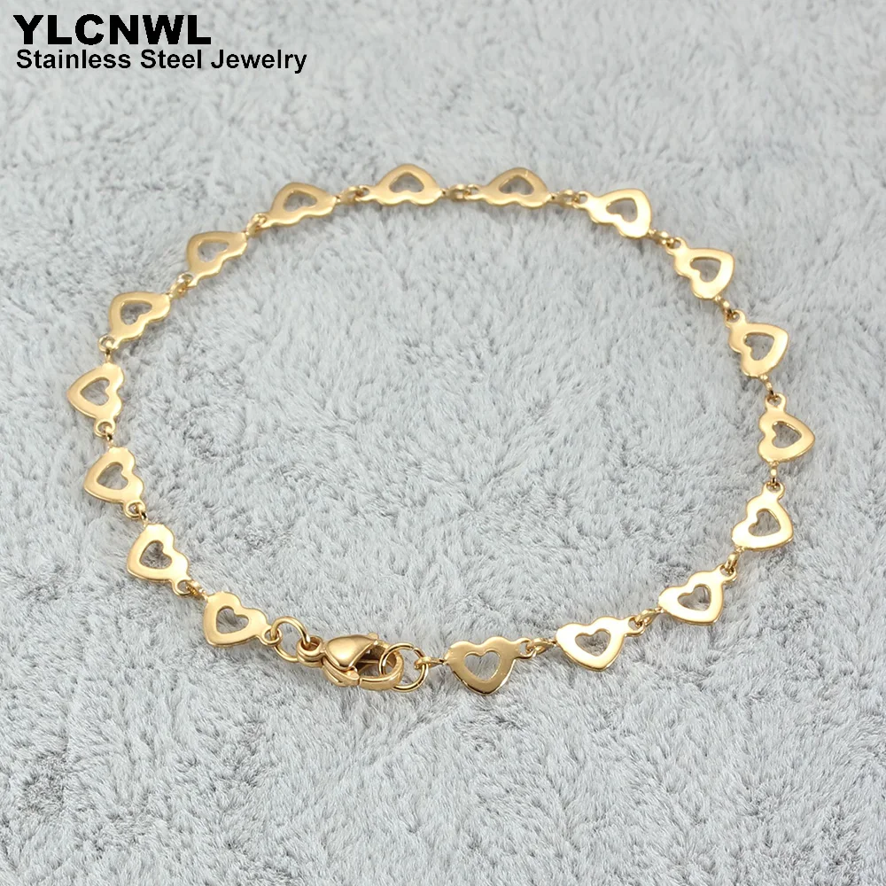 

Женский браслет из нержавеющей стали под золото, 6-10 дюймов