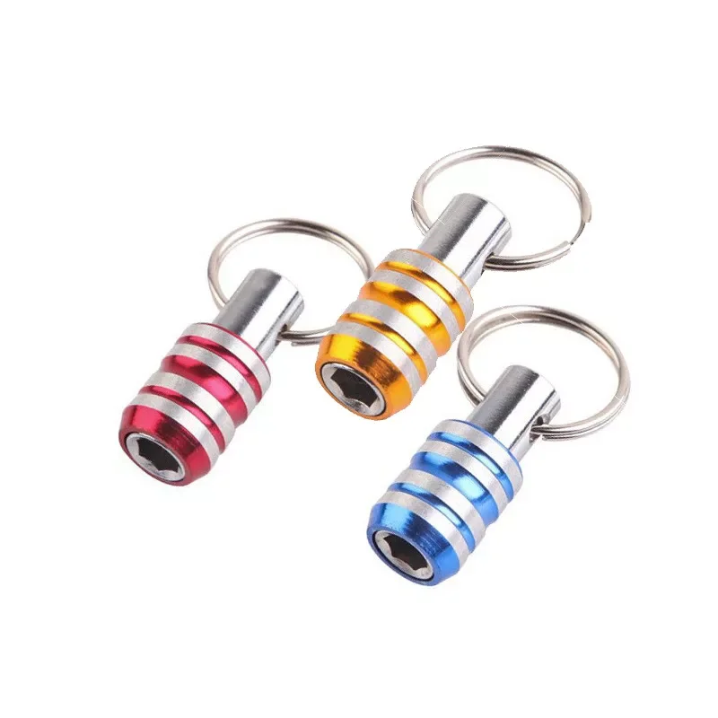

1/4inch Hex Shank Screwdriver Bits Holder Extension Bar Drill Screw Adapter Quick Release Keychain Easy Change Hand-held Drill