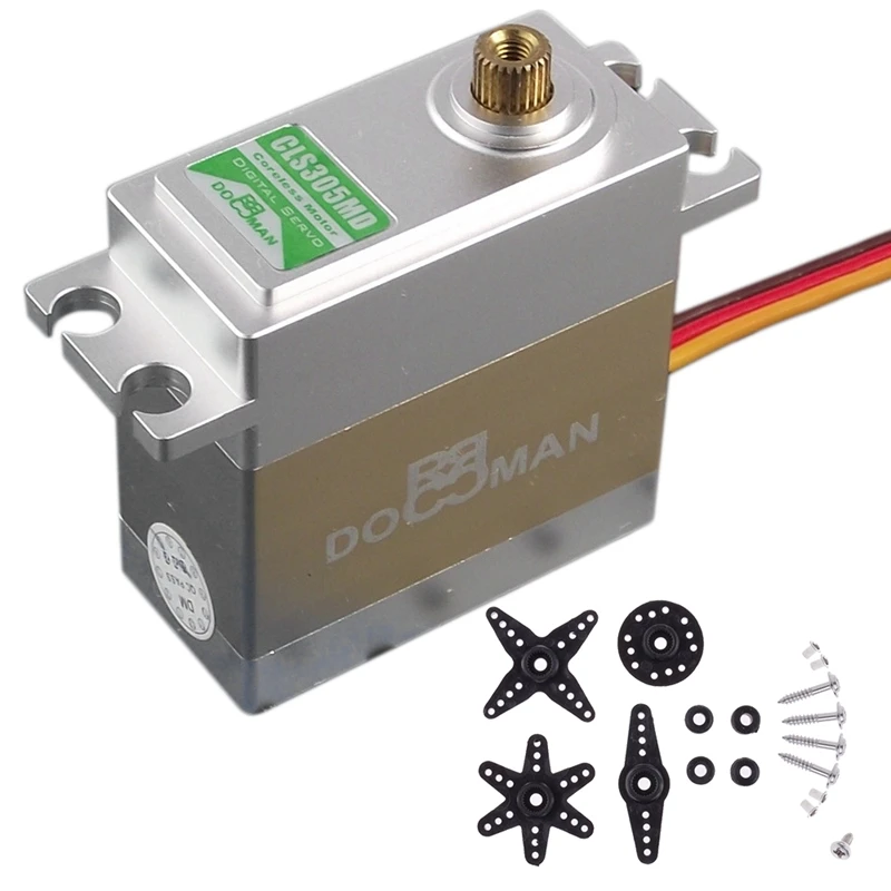

DORCRCMAN CLS305MD All Metal Shell 30Kg Steering Gear Robot Servo Metal Gear Digital Steering Gear Angle 180 Degrees