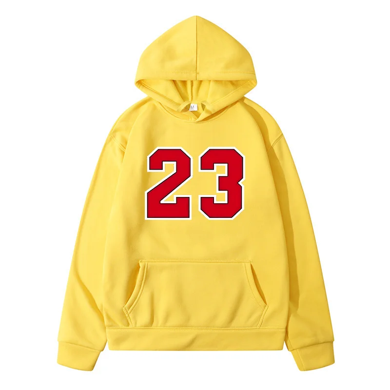 Мужская Jordan Classic No. 23 Повседневная Свободная Толстовка С Капюшоном И Принтом В