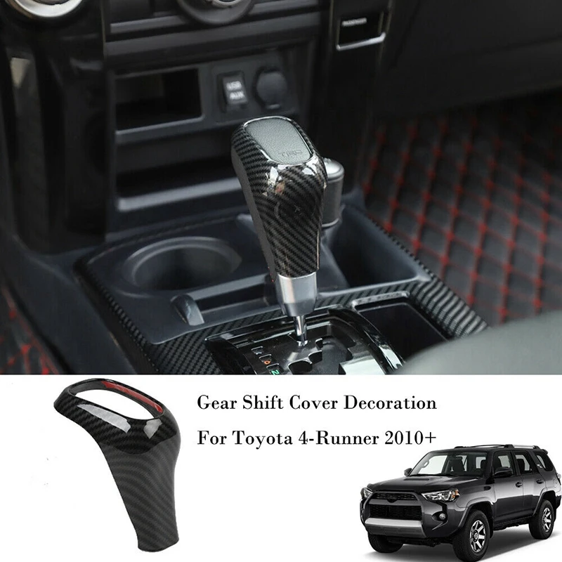 

Carbon Fiber Gear Shift Shifter Knob Cover Bezel Trim for Toyota 4Runner TRD 2010-2019