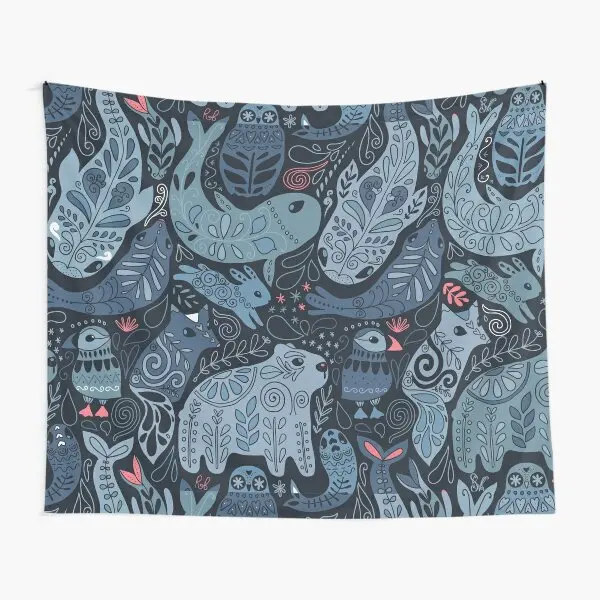 

Arctic Animals Narwhal Polar Bear Wha Tapestry Room Wall Hanging Blanket Home Art Travel Decor Printed Mat Beautiful Bedroom