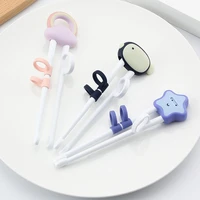 1 set multi use utensils smooth edge baby feeding auxiliary dinnerware for toddler feeding chopsticks toddler chopsticks