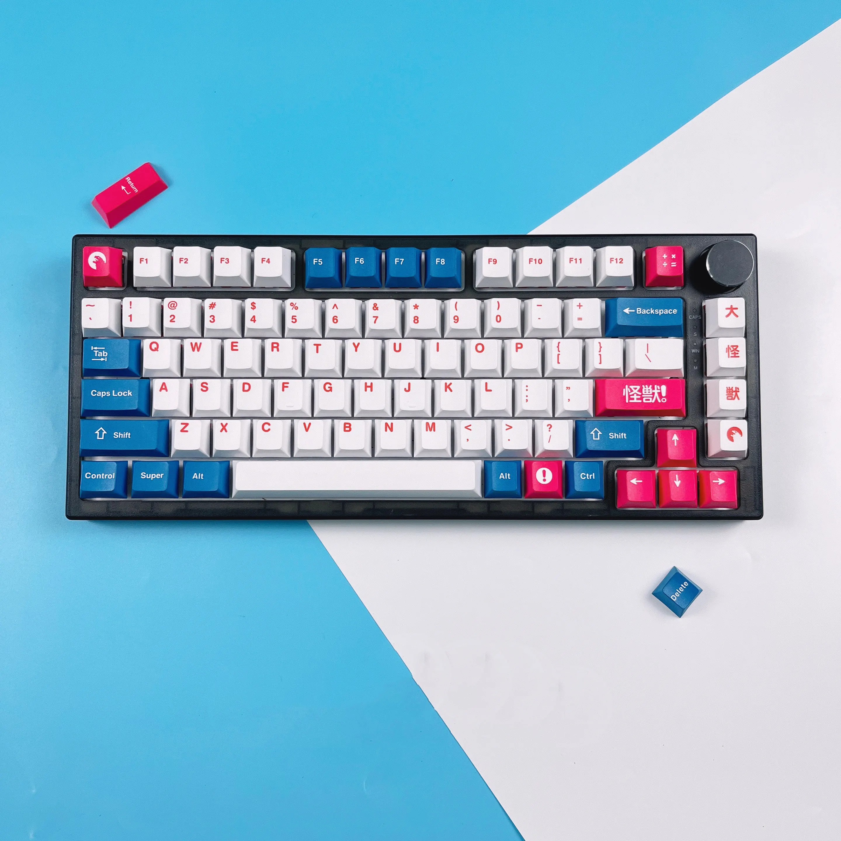 

130 Keys Monster Theme Japanese PBT Keycap Cherry Profile DYE-SUB Custom With 1.75u 2u Shift English Keycap For MX Switch