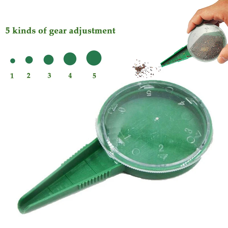 

Adjustable Garden Plant Seed Dispenser Sower Dial Creative Disseminator Sower Hand Planter Starter Seeder Gardening Gadgets