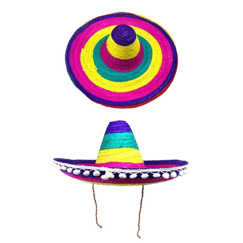 

Spanish-style Hat Colorful Sombrero Cap Traditional CincoDeMayo Hat Party Wear