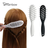 brainbow 1pc plastic handle hair comb anti static hair massage scalp brush soft comb teeth hair beauty health styling care tools