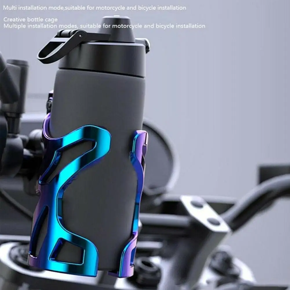 Lega di alluminio bici bicicletta ciclismo bere bottiglia d'acqua bevanda all'aperto gabbia portabiciclette portabiciclette portabiciclette moto Y7M0