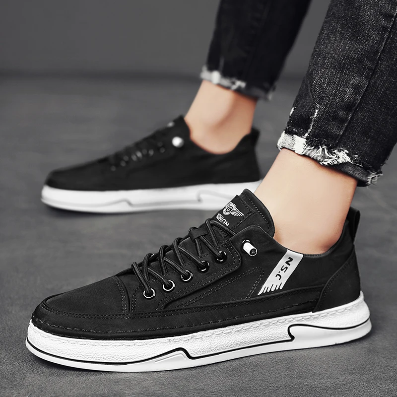 

Мужская Вулканизированная обувь, новинка 2023, модная классическая обувь на платформе, парусиновая обувь для мужчин, мужская повседневная об...