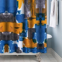 colorful graffiti shower curtain watercolor modern boho abstract art hippie 3d print fabric bathroom curtain with hooks180x180cm