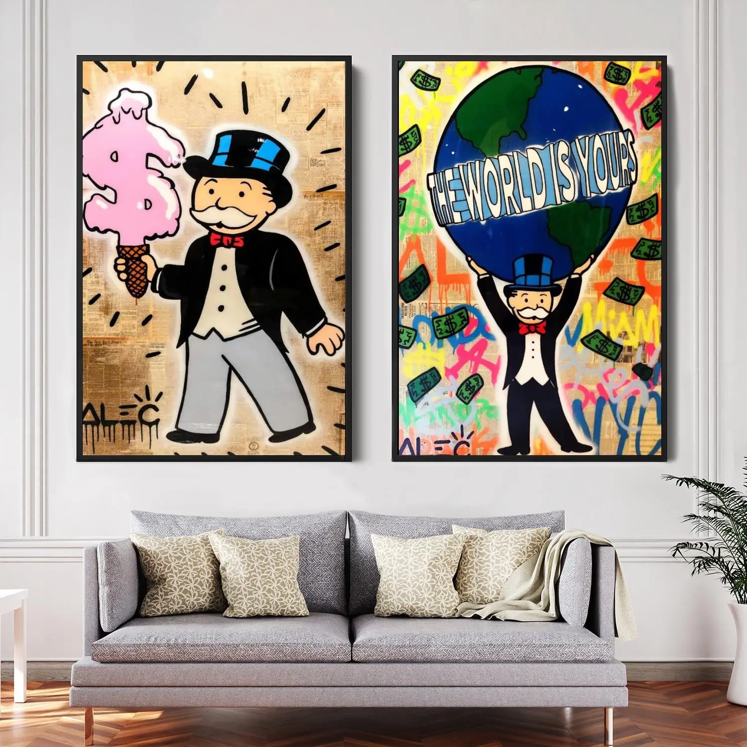 Декоративные холщовые постеры для комнаты бара кафе