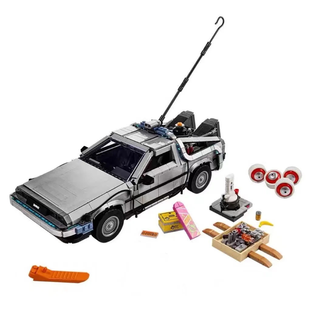 

Back To The Future DeLoreaned Racing Car DMC-12 Time Machine 10300 Creative Expert Moc Brick Technical Model Building Blocks Toy