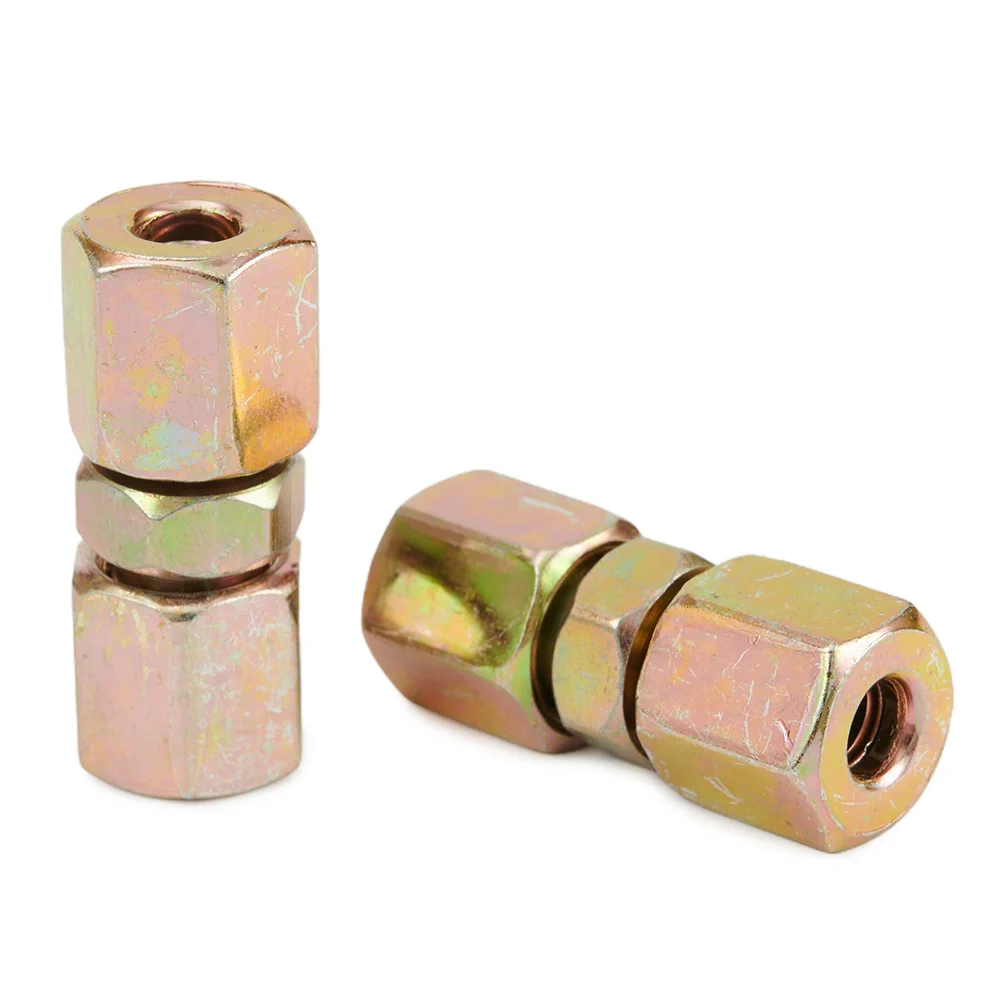 

High Quality Practical Durable Brake Pipe Unions Accessories Connectors For 3/16\\\" Pipe Inline Male + Female Nuts