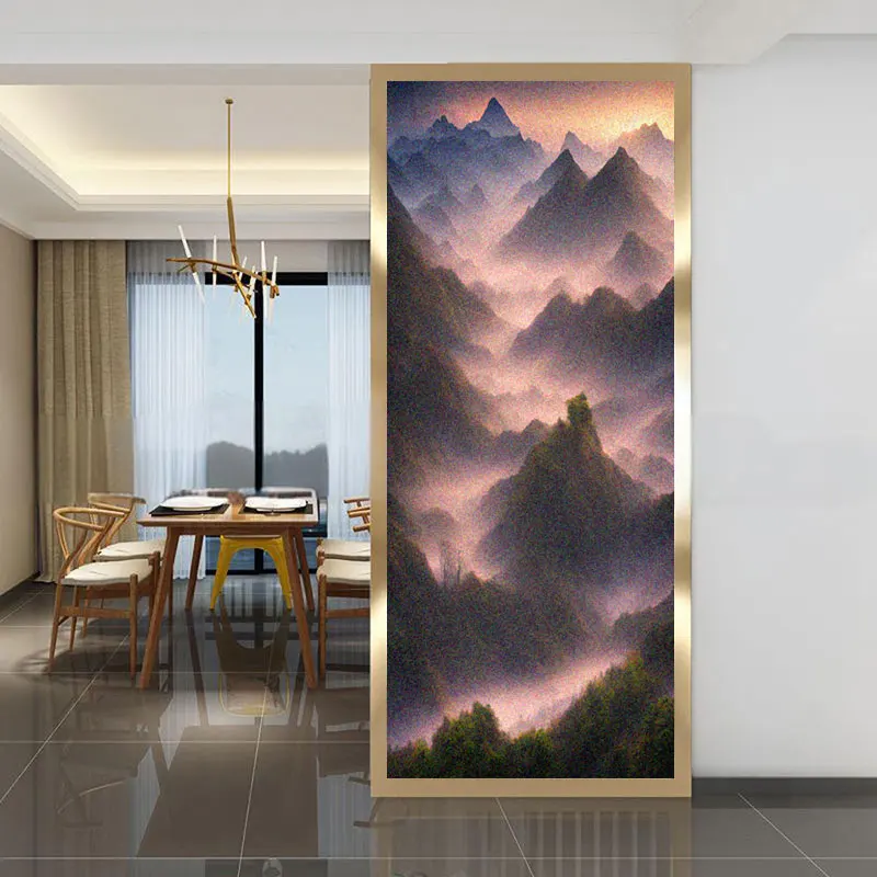 Туманные горные деревянные окна конфиденциальная оконная пленка декоративное