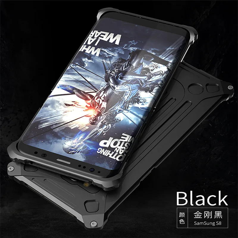 2018 Direct Selling Rushed For Samsung S8 Luxury Glitter Hard Slim Metal Frame Armor Protective Back Phone For Plus Cover Funda