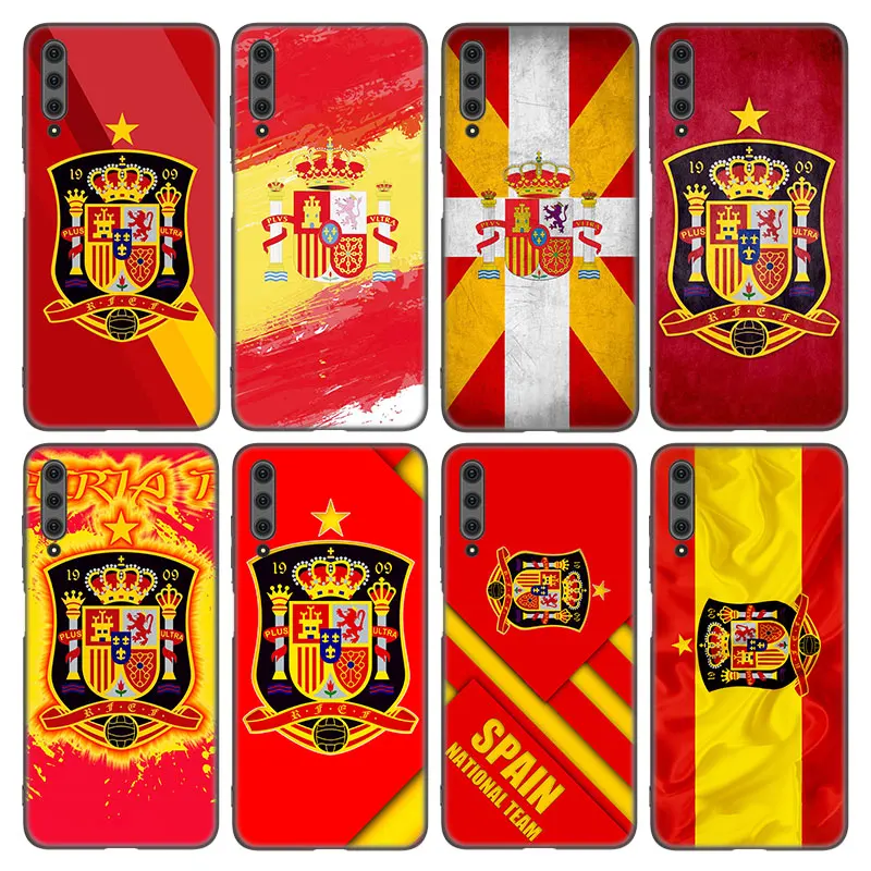 Spain Spanish Flag Phone Case For Huawei Honor 7A 8A 9X 20 Pro 8 10X Lite 7S 8C 8S 8X 9A 9C 10i 20i 30i 20E 20S Black Cover