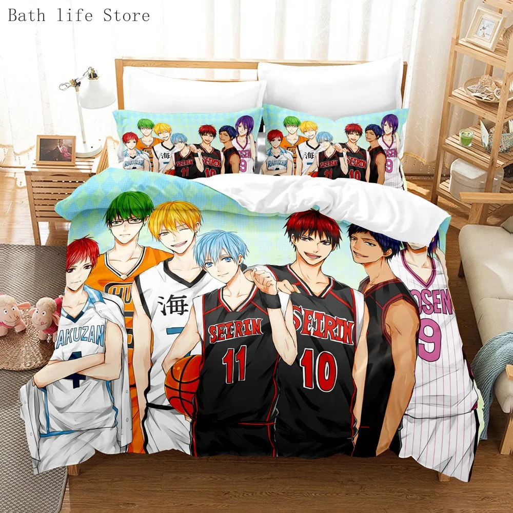 

Комплект постельного белья Kuroko's Basketball Kuroko Tetsuya, постельное белье с мультяшным рисунком, пододеяльник, наволочка, двойной размер для мальчик...