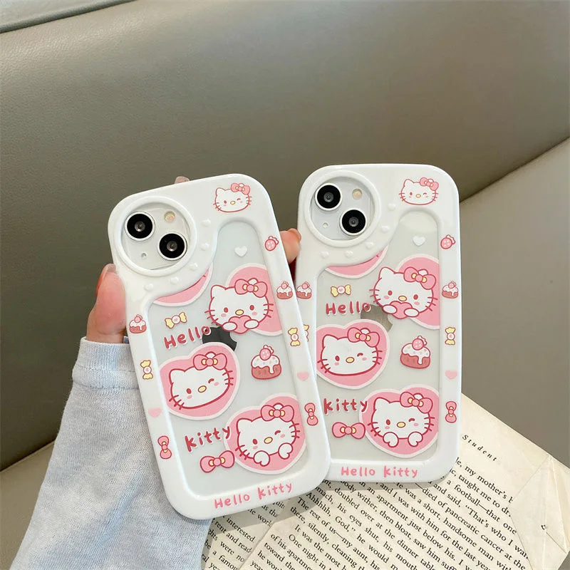 

Kawaii Sanrio Hello Kitty Phone Case For Iphone 11 12 13 14 Pro Max X Xs Xr 7 8 Plus SE 2020 Y2k Girl Cartoon