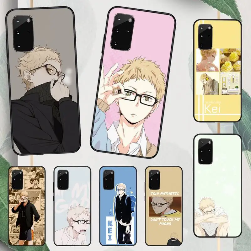 

Anime Haikyuu Kei Tsukishima Phone Case For Samsung galaxy A S note 10 12 20 32 40 50 51 52 70 71 72 21 fe s ultra plus