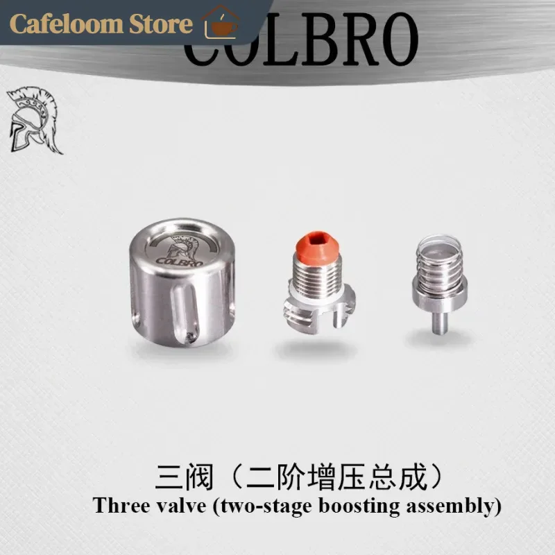 Фото Аксессуары для кофеварки Colbro Moka Pot: двойная термостойкая колба из стали 316, 90 мл, оригинальные запчасти для кофеварок с двойным и тройным клапаном, полностью стальные. №1