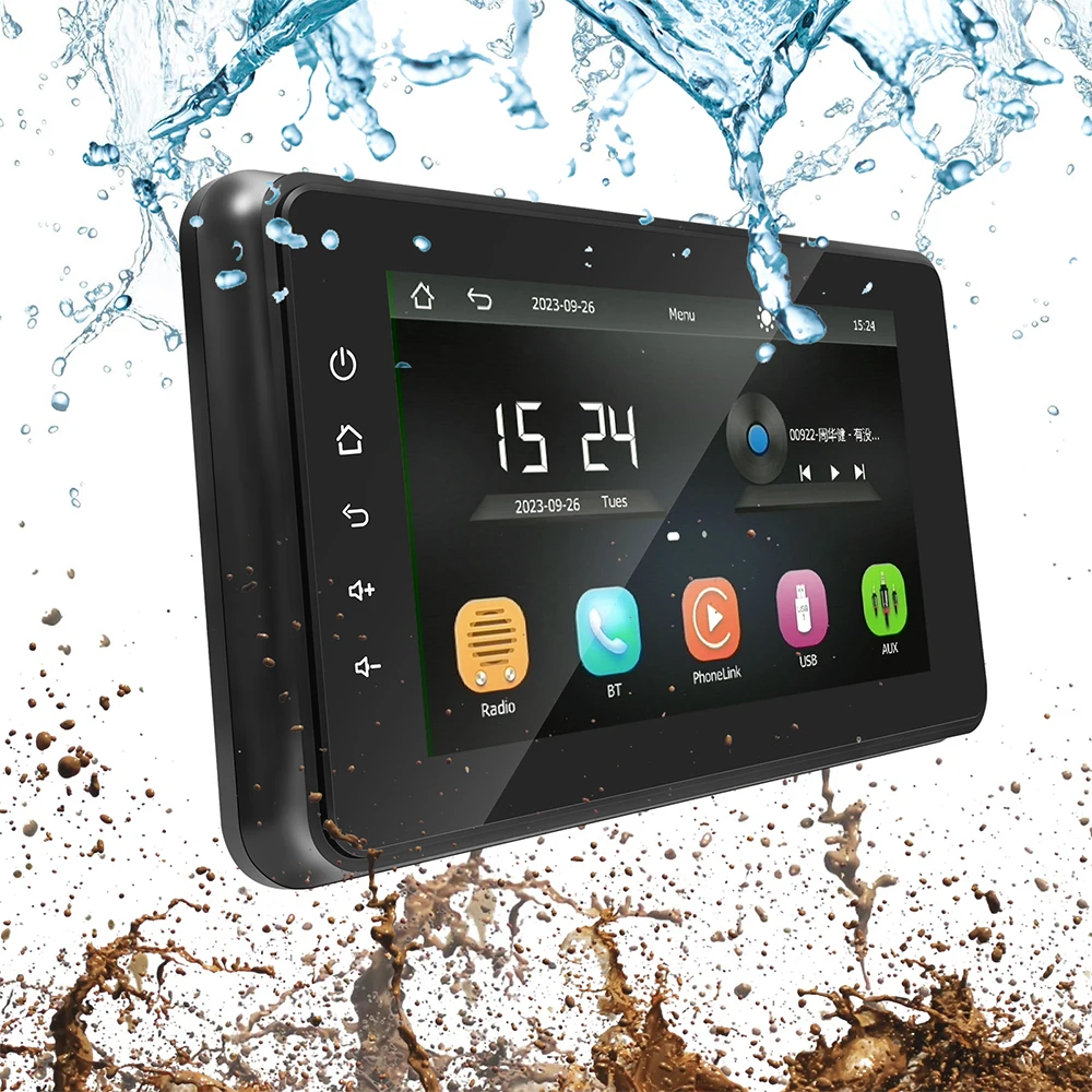 8-дюймовый водонепроницаемый IP6X с беспроводным CarPlay Android Auto для морской тележки