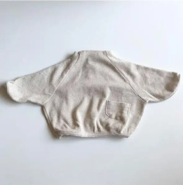 RiniLucia Spring Kids Clothes Suit Solid Batwing Sleeve Sweatershirt Top and Pants Waffle 2pc Clothes Set for Girls Boys Clothes