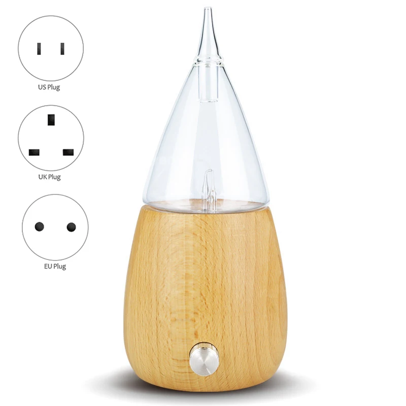 

Waterless Pure Essential Oil Diffuser Wood Glass Aromatherapy Vaporizer Diffuser Aroma Essential Oil Nebulizer
