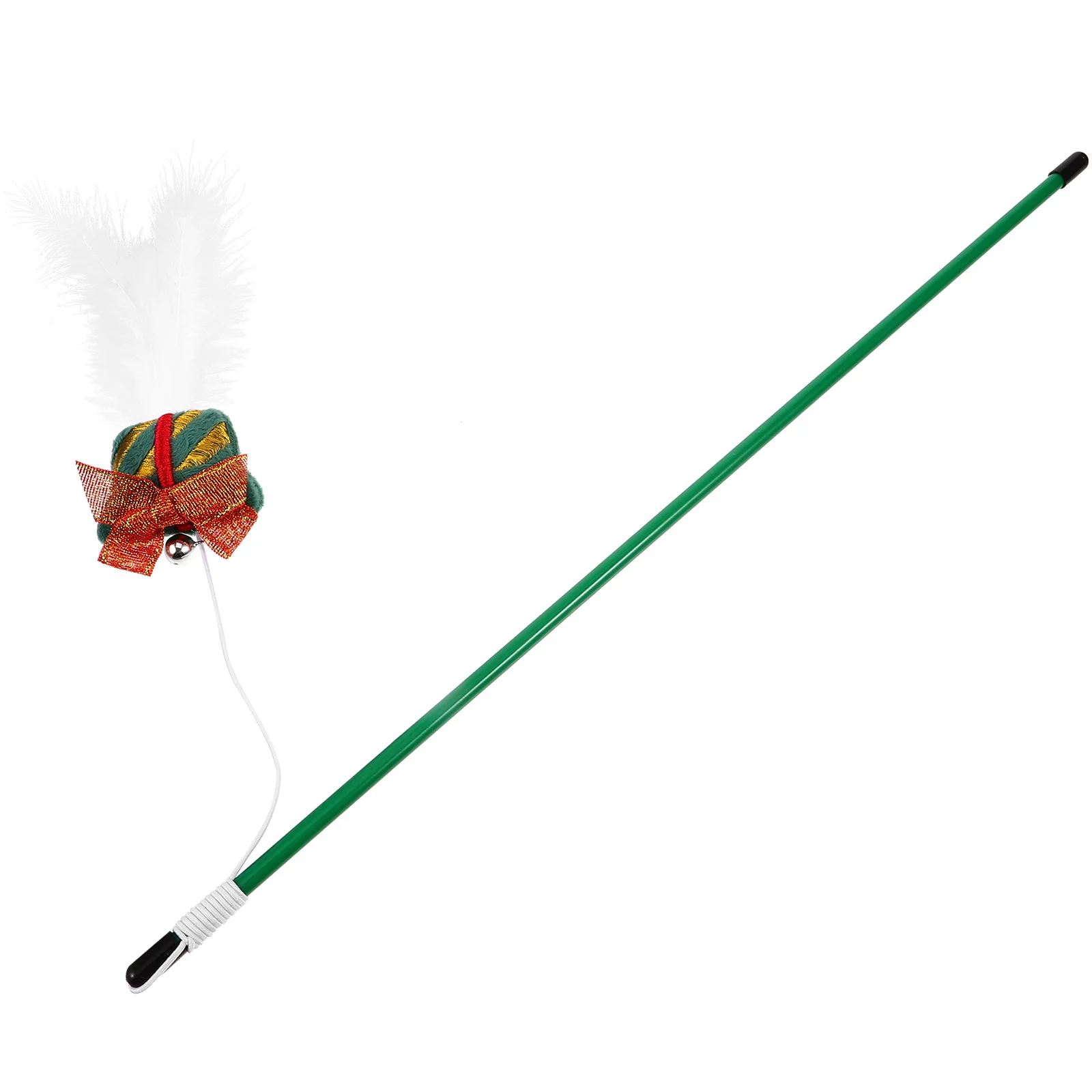 

Household Cat Teaser Wand Pet Kitten Interactive Teasing Toy Portable Cat Teaser Stick With Xmas Decor