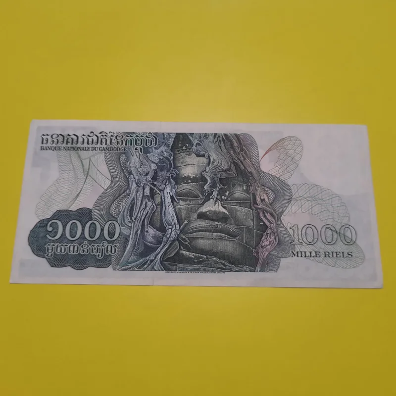 Оригинальный Камбоджа 1000 Рибел старые бумажные деньги банкноты 1973 коллекционные