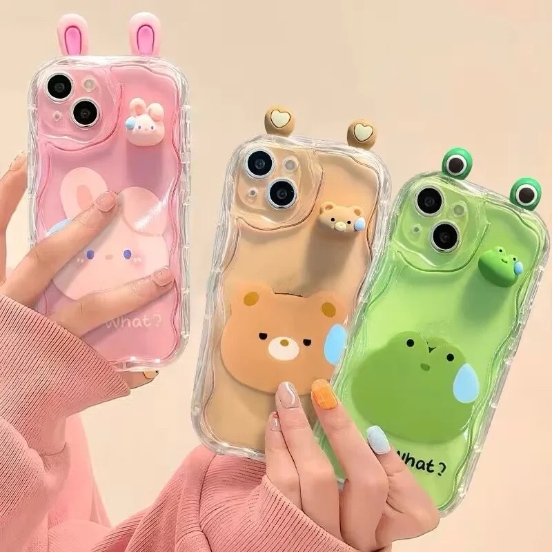 Фото Чехол Cute Bear Rabbit Ugly Frog Eyes для Motorola G84 G60 G54 Edge 50 Fusion Pro Ultra G14 G52 G53 G22 G35 G05 G34 G75 G15 G30 №1