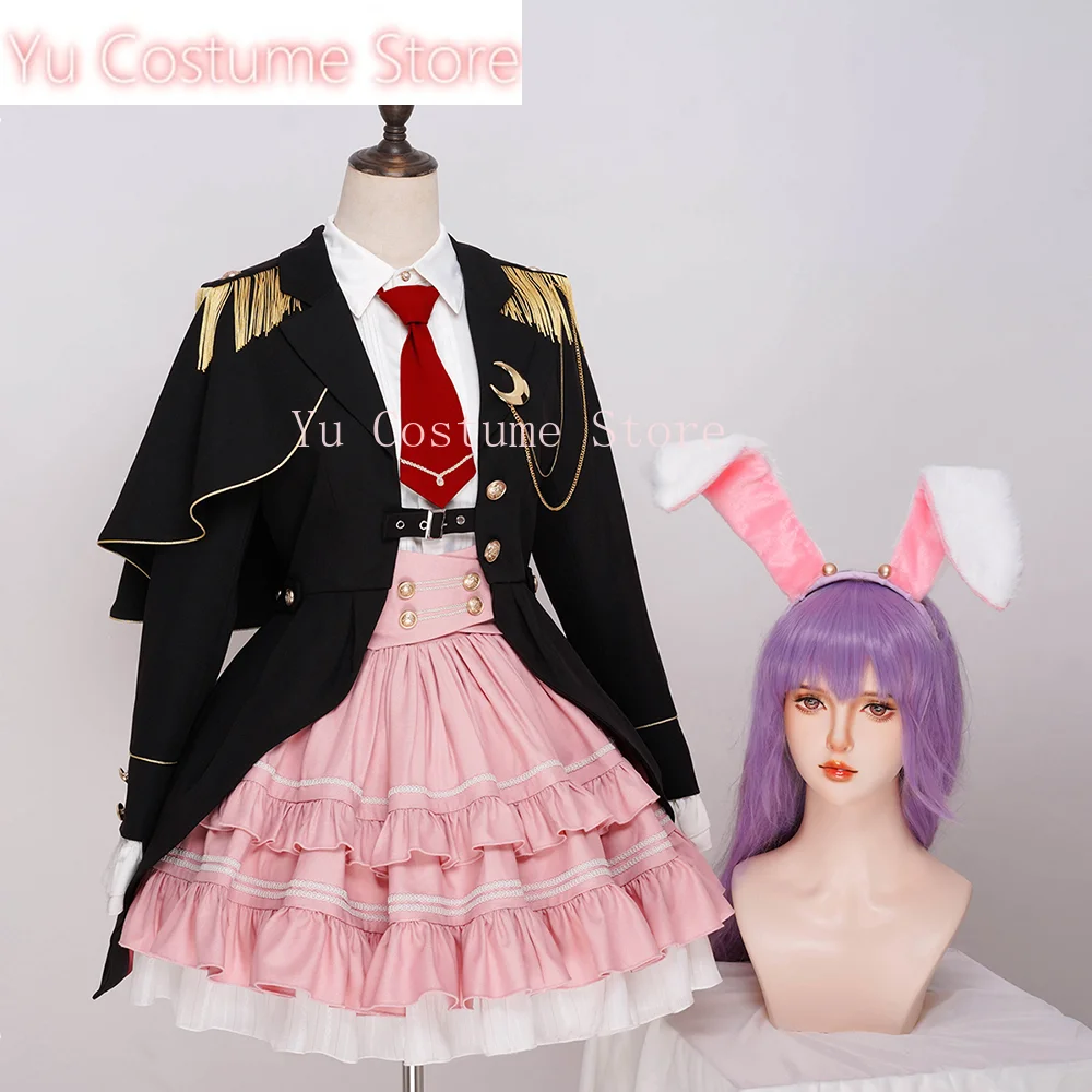 Touhou Project Reisen Udongein Inaba Юбка Косплей Костюм Cos Game Аниме Вечеринка Униформа Хэллоуин