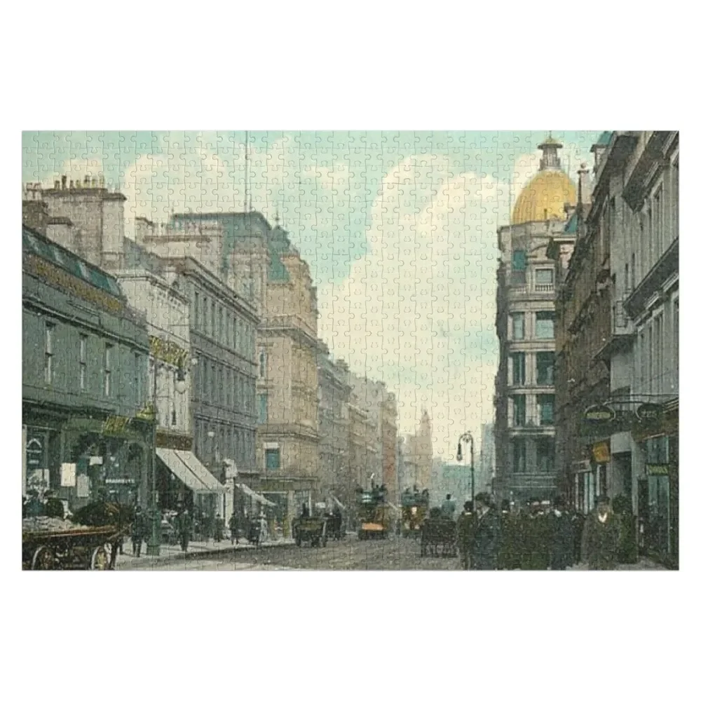 Винтажная иллюстрация улицы Сотхилла головоломка Глазго деревянная для