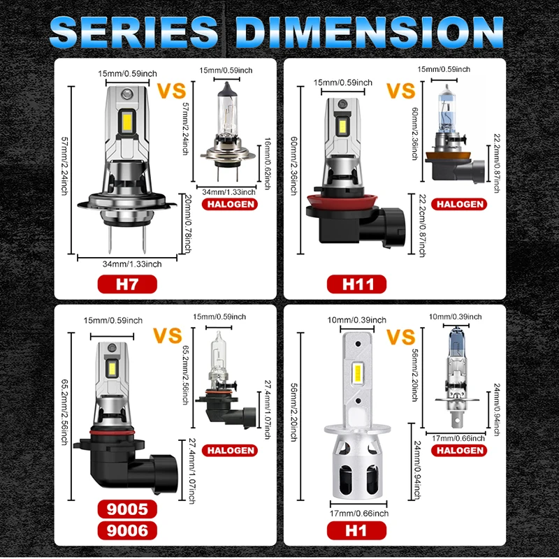Dualvision H7 Светодиодные Автомобильные Фары Беспроводные Турбо-галогенные Белые 6000K