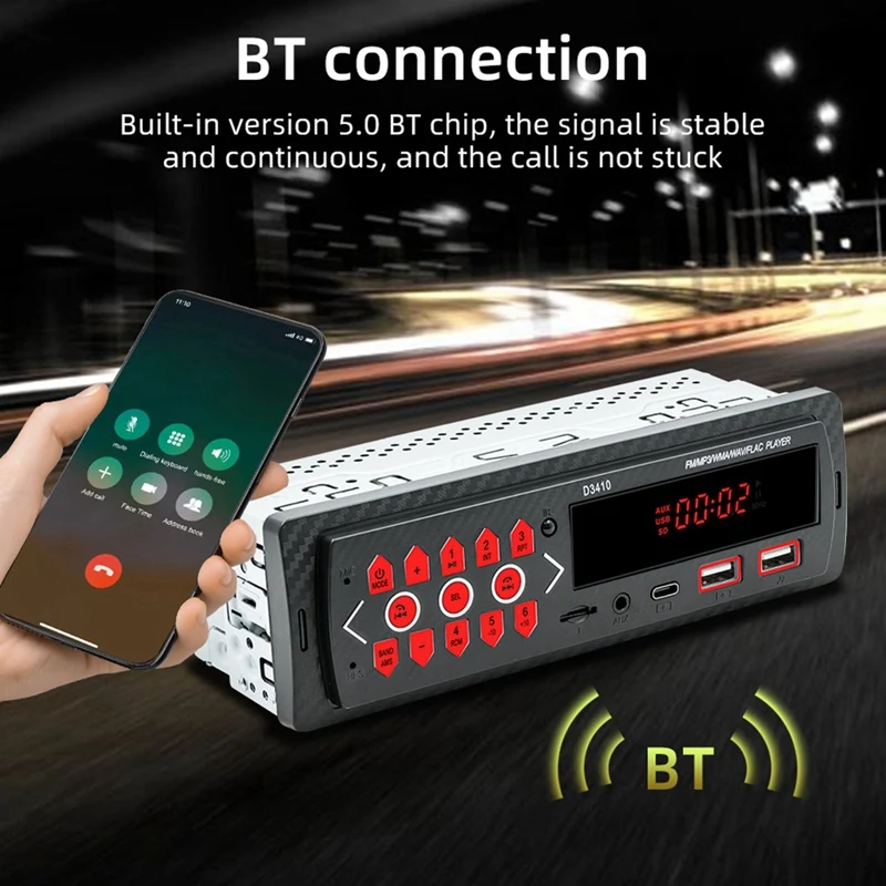 Автомобильный MP3-плеер Smart Bluetooth автомобильный радиоприемник громкой связи