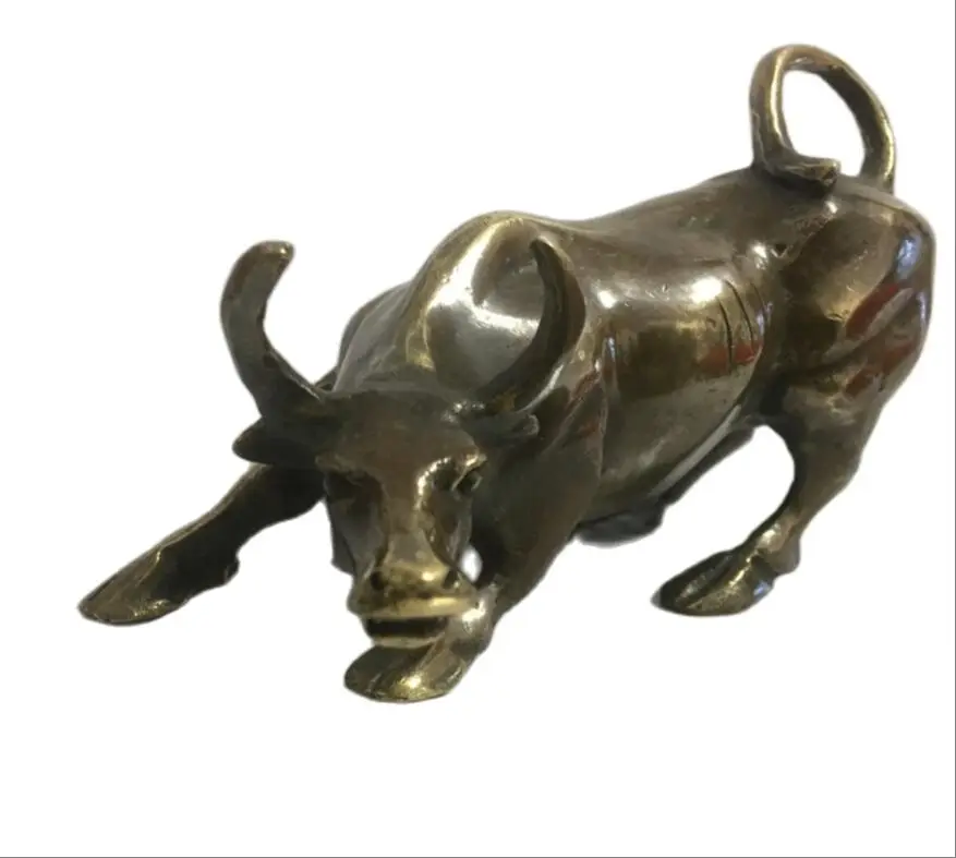 Красивая и могущественная Бронзовая статуя быка на Уолл-стрит мебель для стола