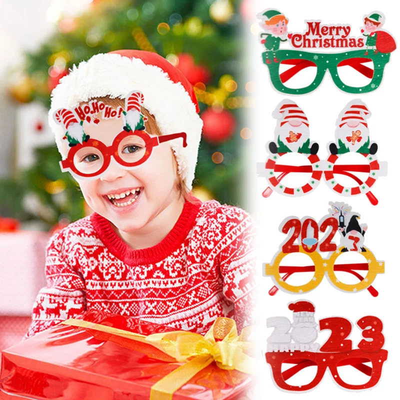 

Merry Christmas Glasses New Year Decoration Felt Spectacles Festival Parties Glasses Frame Children Gifts Christmas Ornaments