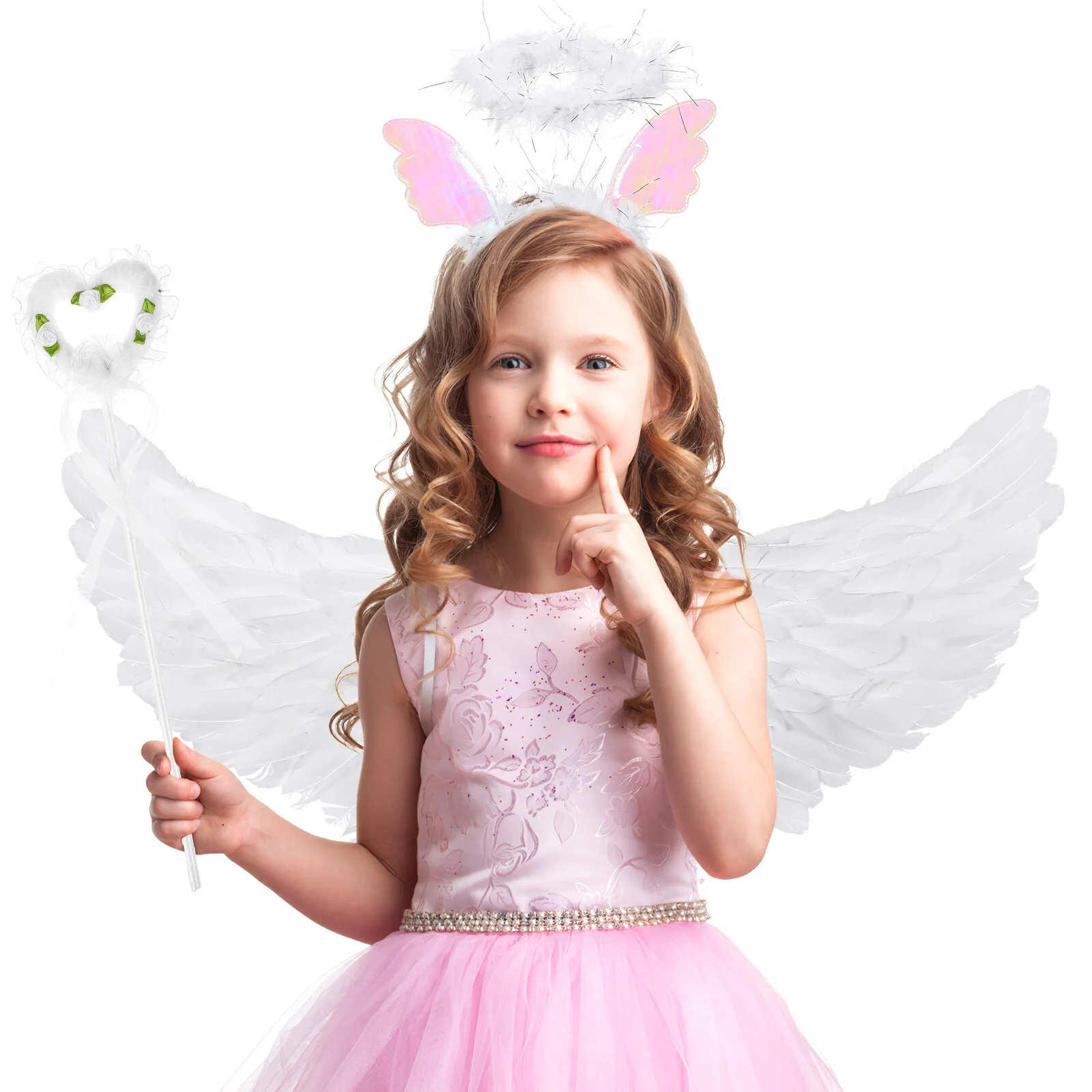 

Одежда детская сказочная палочка для девочек костюм ангела реквизит обруч для волос в виде крыла головная повязка на Хэллоуин для девочек