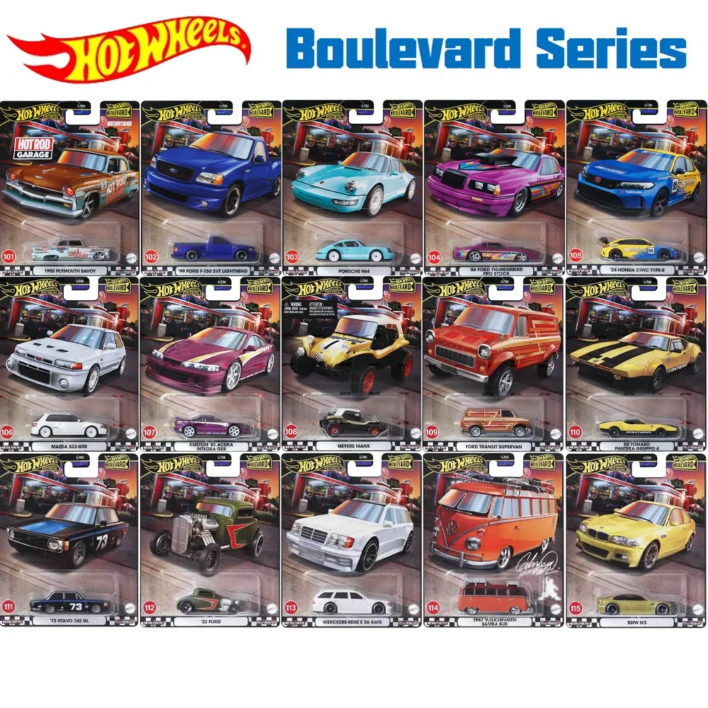 Модель автомобиля Hot Wheels Cars Boulevard Series MAZDA 323 GTR MERCEDES-BNES E 36 AMG 1:64