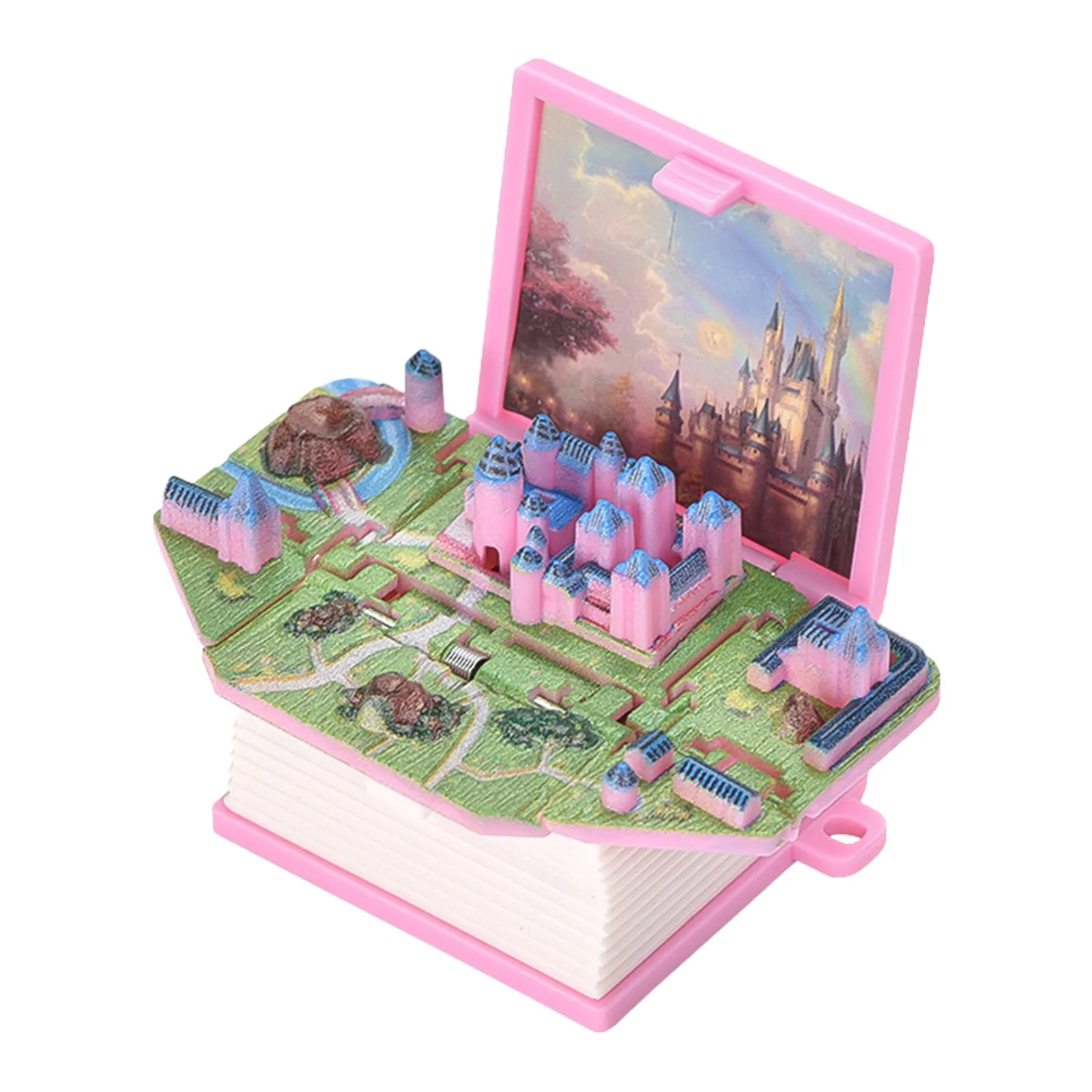 

Мини-стерео 3d-замок, магнитные игрушки, Розовый волшебный замок для снятия стресса, сенсорные игрушки, подарок на день рождения, брелок на рюкзак