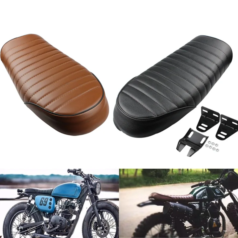 

Motorcycle Retro Seat Cushion Vintage Comfortable Hump Saddle for Cafe Racer CG125 Motorbike Honda