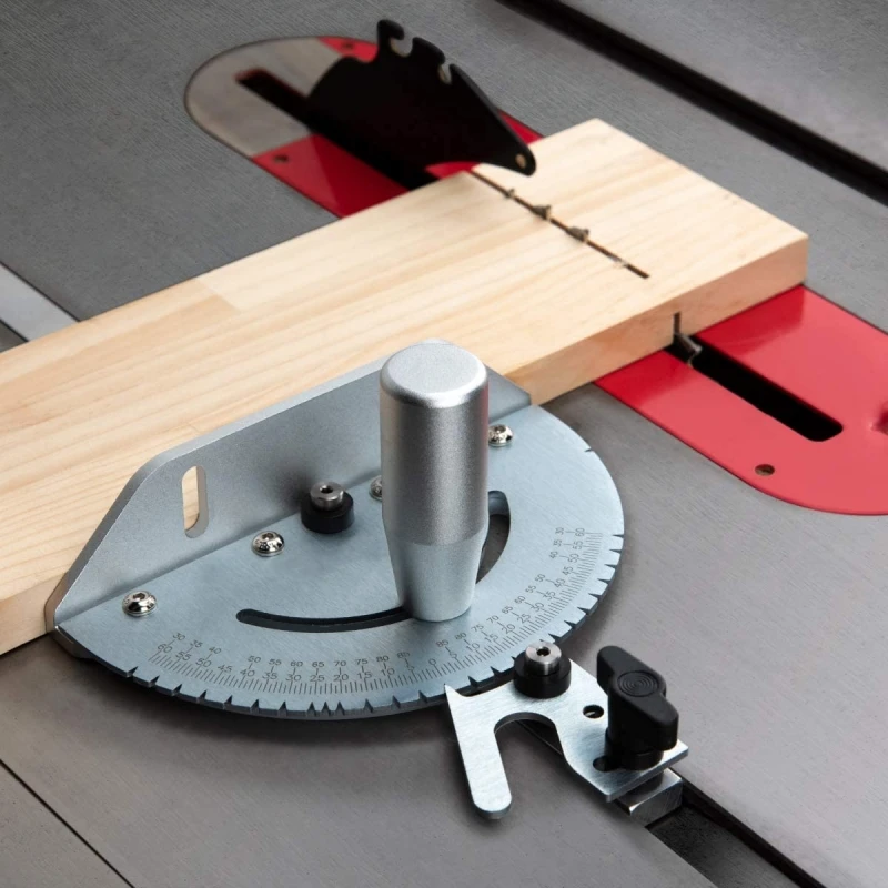 Precision Miter Gauge and Aluminum Miter Fence W/ Tenon Block and Repetitive Cut Flip Stop and Tenon Gauge for Table Saw/Router