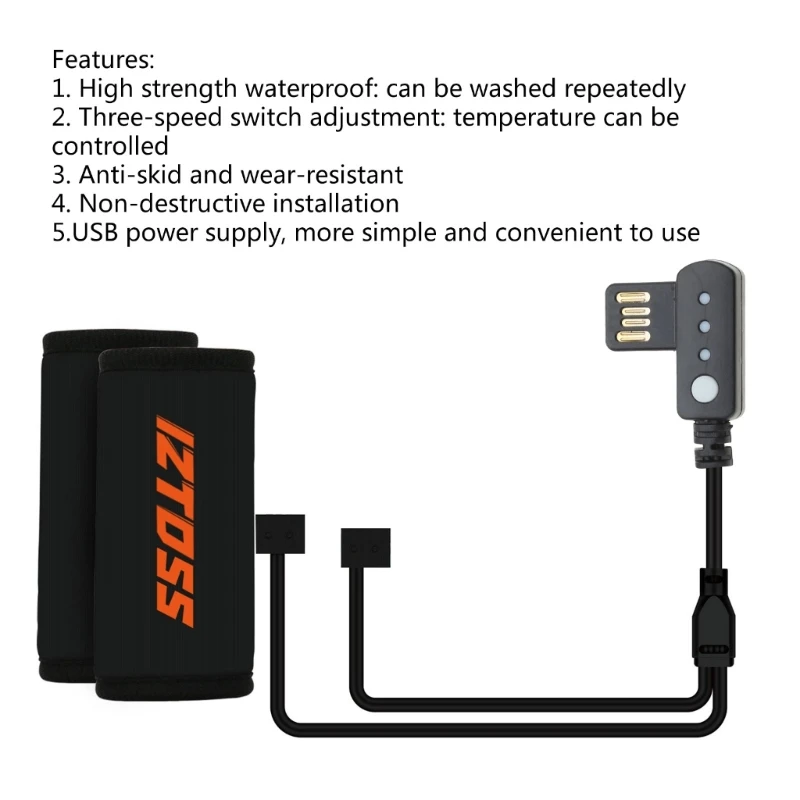 Перчатки с USB-подогревом и регулируемой температурой для мотоциклов