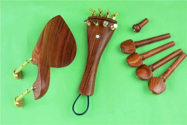 

Piezas de Violín de palisandro superior, clavijas, contrapunto, chinchrest, endpin, Luthier, nuevo